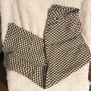 Rip Curl Black and Tan Geometric wide leg pants